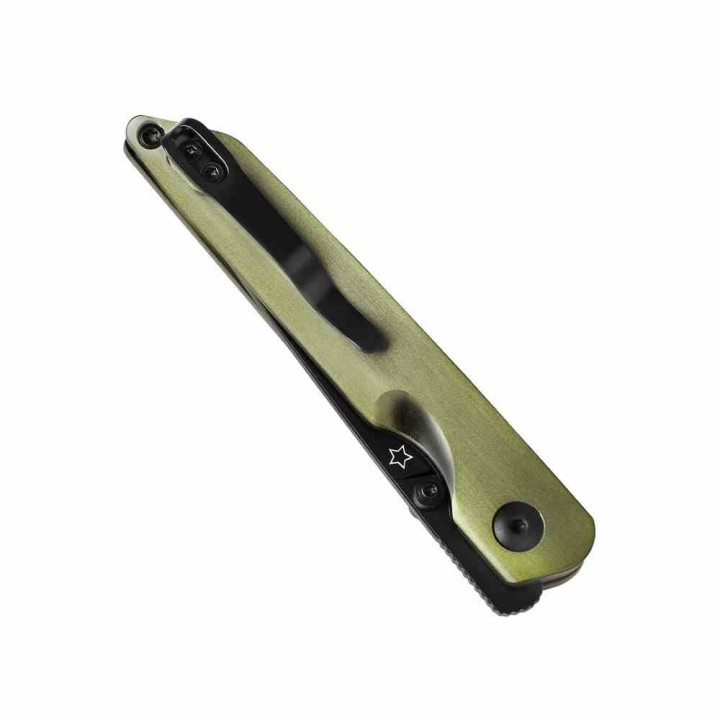 Couteau Kizer Shot Green Lame Acier 154CM Manche Aluminium Liner Lock Clip KIV3677C2 - Livraison Gratuite