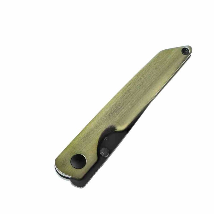 Couteau Kizer Shot Green Lame Acier 154CM Manche Aluminium Liner Lock Clip KIV3677C2 - Livraison Gratuite
