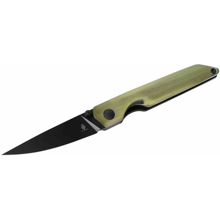 Couteau Kizer Shot Green Lame Acier 154CM Manche Aluminium Liner Lock Clip KIV3677C2 - Livraison Gratuite