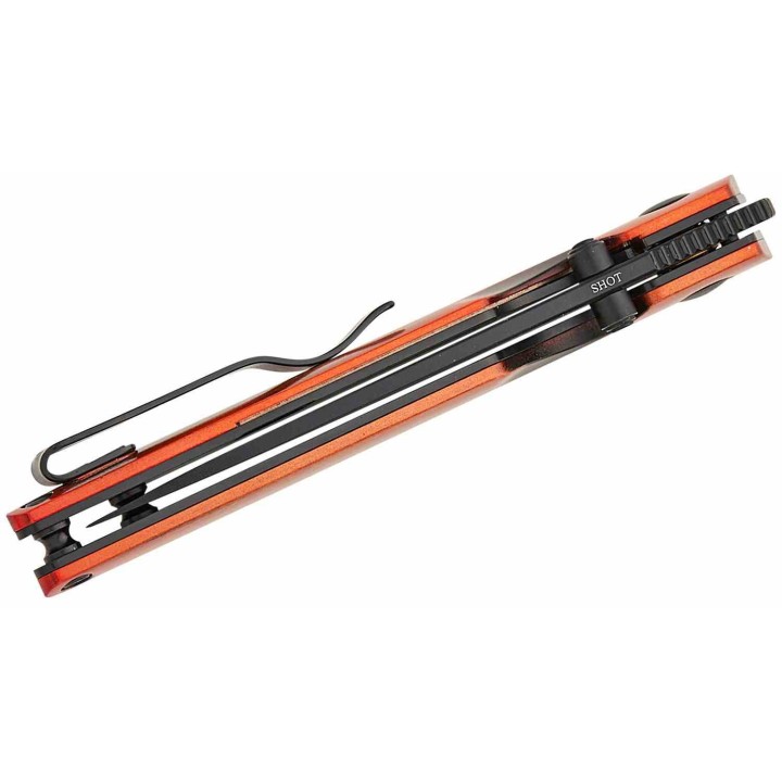 Couteau Kizer Shot Copper Lame Acier 154CM Manche Aluminium Liner Lock Clip KIV3677C1 - Livraison Gratuite