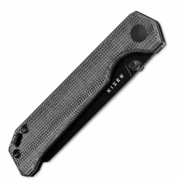Couteau Kizer Mini Begleiter Black Lame Acier Nitro-V Manche Micarta Linerlock Clip KIV3458RA1 - Livraison Gratuite
