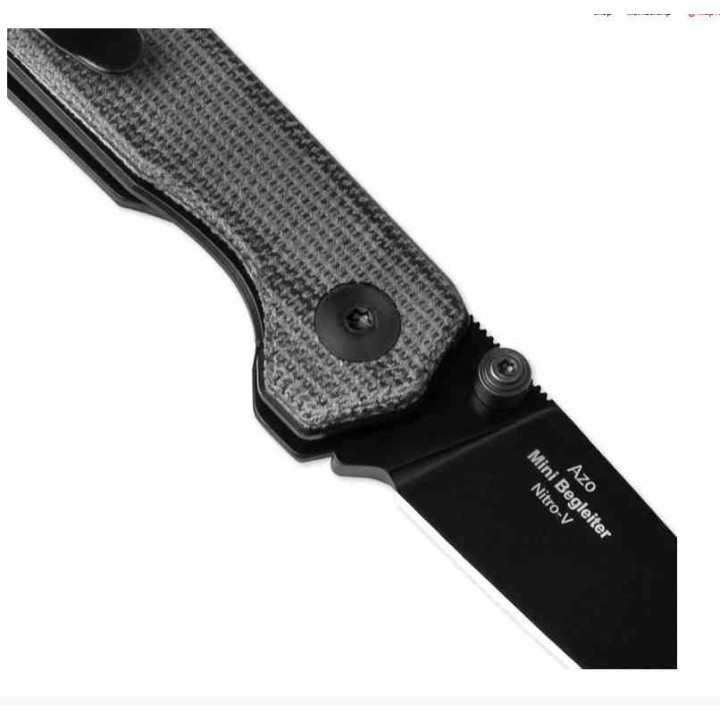 Couteau Kizer Mini Begleiter Black Lame Acier Nitro-V Manche Micarta Linerlock Clip KIV3458RA1 - Livraison Gratuite