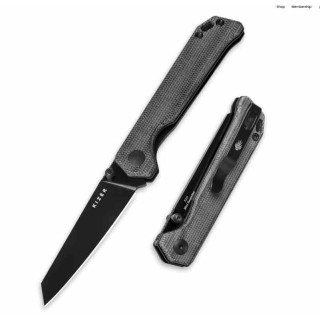 Couteau Kizer Mini Begleiter Black Lame Acier Nitro-V Manche Micarta Linerlock Clip KIV3458RA1 - Livraison Gratuite