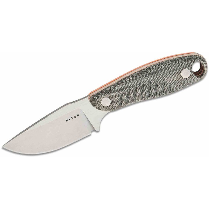 Couteau Kizer Hare Black Lame Acier Nitro-V Manche Micarta Etui Kydex KI1077A2 - Livraison Gratuite