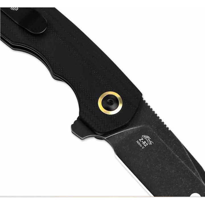 Couteau Kizer Nalu Z-82 Tanto Lame Acier Nitro-V Manche G10 Linerlock Clip KIV4568A1 - Livraison Gratuite