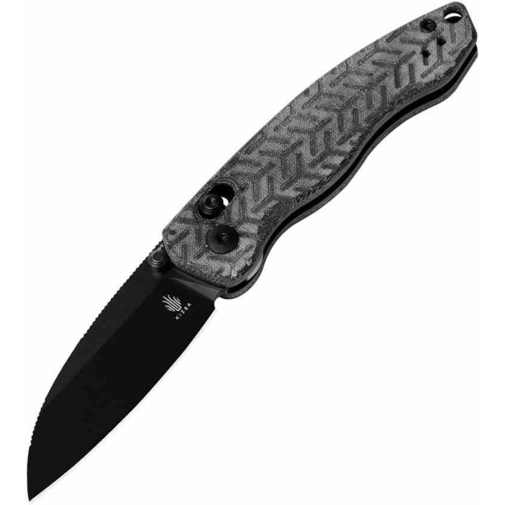 Couteau Kizer Exist Lame Acier 154CM Black Manche Micarta Clutch Lock Clip KIV3681A1 - Livraison Gratuite