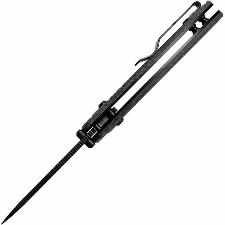 Couteau Kizer Exist Lame Acier 154CM Black Manche Micarta Clutch Lock Clip KIV3681A1 - Livraison Gratuite