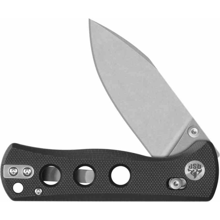 Couteau QSP Canary Glyde Black Lame Acier 14C28N Manche G10 Crossbar Lock QS150GLA1 - Livraison Gratuite