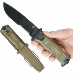 Couteau Tactical/Survival Gerber Strongarm Coyote Acier 420HC Manche Fibre Glass Made USA G1059 - Livraison Gratuite