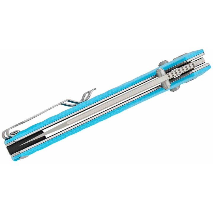 Couteau Bestech Liger Light Blue Lame Acier D2 Stonewash Manche G10 IKBS Crossbar Lock BTKG61D - Livraison Gratuite
