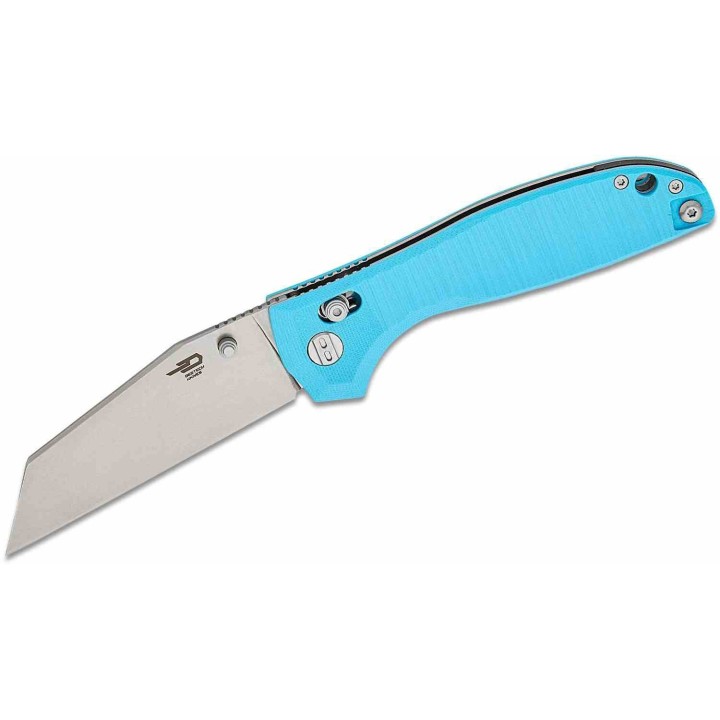 Couteau Bestech Liger Light Blue Lame Acier D2 Stonewash Manche G10 IKBS Crossbar Lock BTKG61D - Livraison Gratuite
