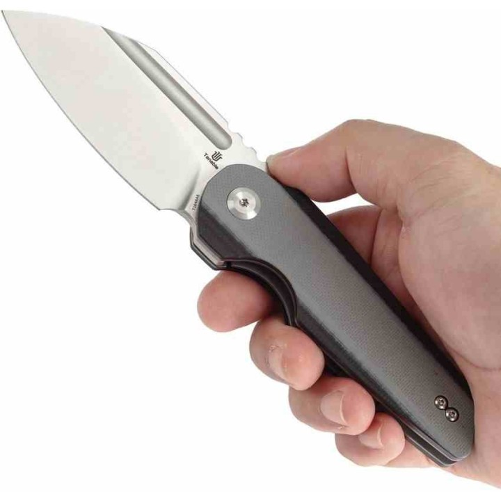 Couteau Tenable Rafe L Gray Lame Sheepfoot Acier 14C28N Manche G10 Liner Lock Clip T1048A6 - Livraison Gratuite