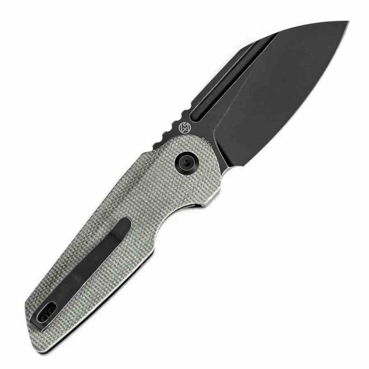 Couteau Tenable Rafe L Green Lame Sheepfoot Acier 14C28N Manche Micarta Liner Lock Clip T1048A1 - Livraison Gratuite