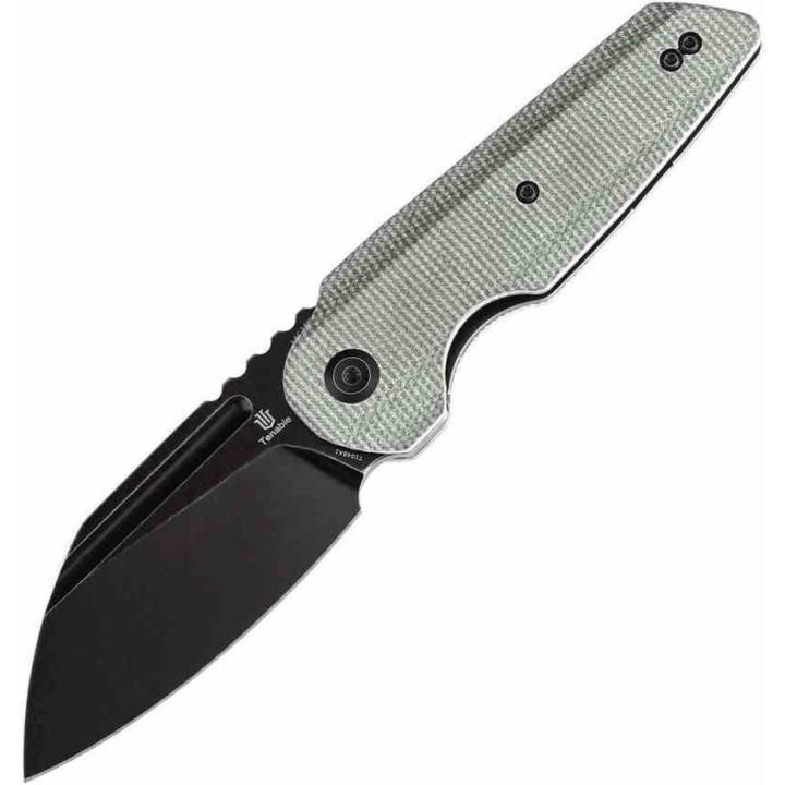 Couteau Tenable Rafe L Green Lame Sheepfoot Acier 14C28N Manche Micarta Liner Lock Clip T1048A1 - Livraison Gratuite