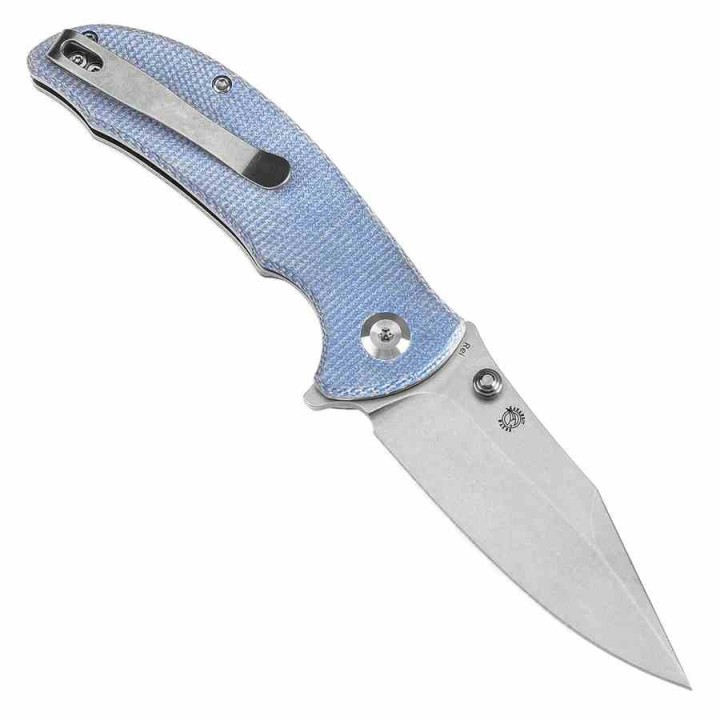 Couteau Tenable Rei Blue Lame Acier 14C28N Manche Micarta IKBS Clip Liner Lock T1061A1 - Livraison Gratuite