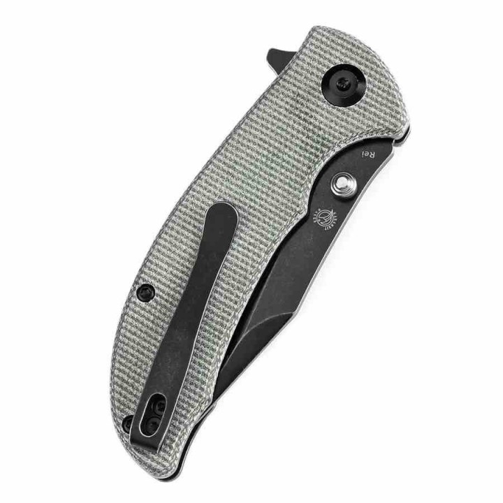 Couteau Tenable Rei Green Lame Acier 14C28N Manche Micarta IKBS Clip Liner Lock T1061A2 - Livraison Gratuite