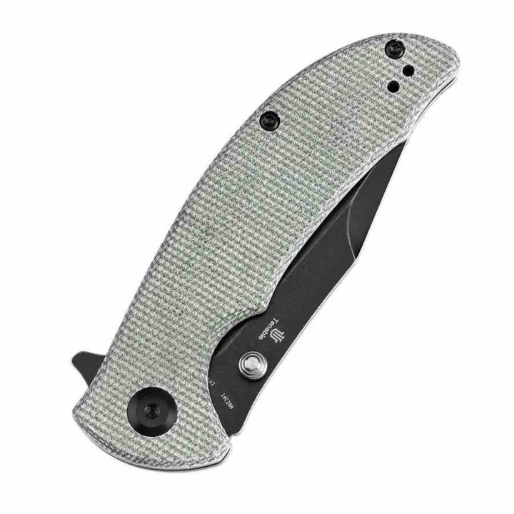 Couteau Tenable Rei Green Lame Acier 14C28N Manche Micarta IKBS Clip Liner Lock T1061A2 - Livraison Gratuite