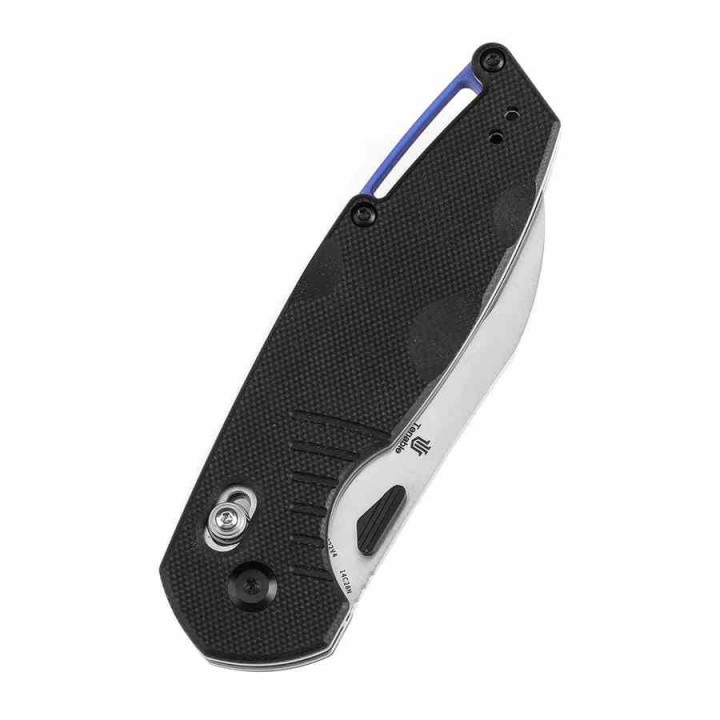 Couteau Tenable Model 6 Lame Sheepfoot Acier 14C28N Manche Black G10 Cross Bar Lock Clip T1022V4 - Livraison Gratuite
