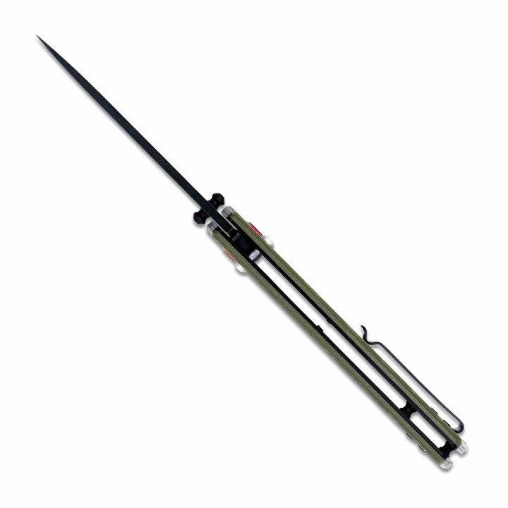 Couteau CobraTec Legacy Green Lame Acier D2 Manche Alu/G-10 Bar Lock Clip CBTLEGODG - Livraison Gratuite