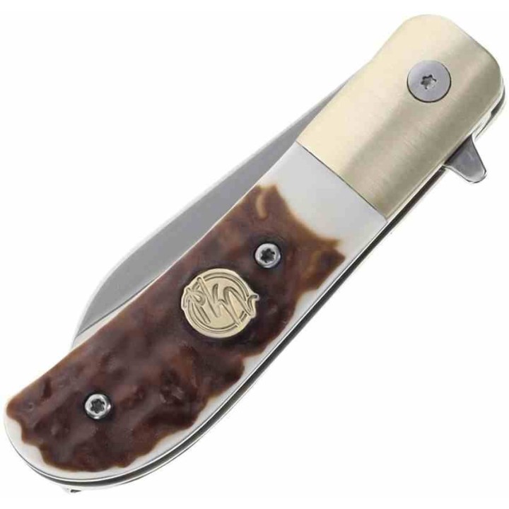 Couteau Schrade Uncle Henry Next Gen 6UH Barlow A/O Lame Acier 7Cr17MoV Manche Staglon SCH1205107 - Livraison Gratuite