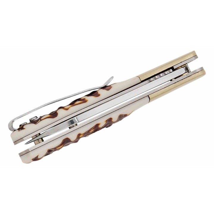 Couteau Schrade Uncle Henry Next Gen 6UH Barlow A/O Lame Acier 7Cr17MoV Manche Staglon SCH1205107 - Livraison Gratuite