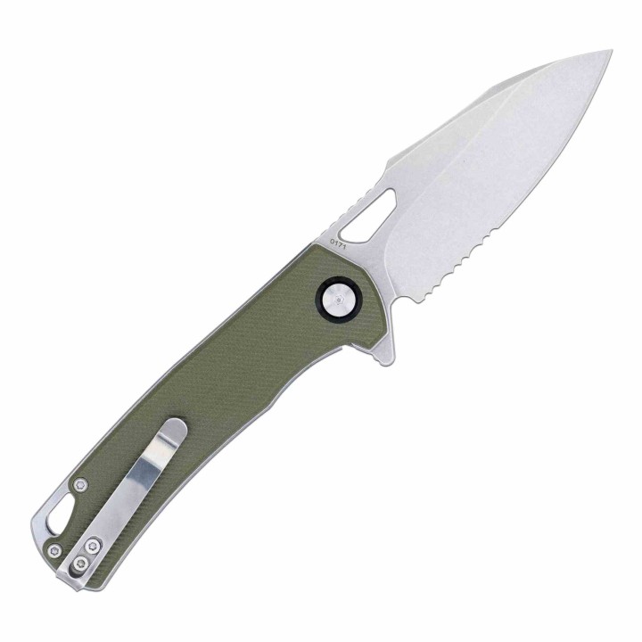 Couteau CobraTec Wolverine Green Lame Acier D2 Serr Manche G-10 IKBS Clip Linerlock CBTWLVRNSOD - Livraison Gratuite