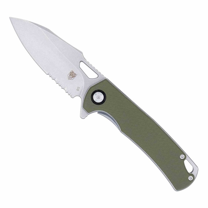 Couteau CobraTec Wolverine Green Lame Acier D2 Serr Manche G-10 IKBS Clip Linerlock CBTWLVRNSOD - Livraison Gratuite