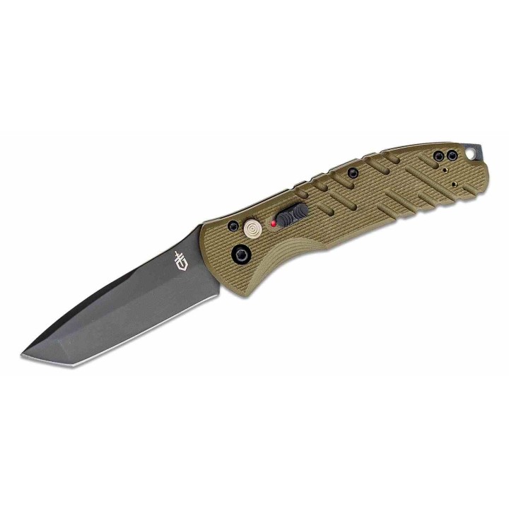 Couteau Automatique Gerber Propel Downrange Auto Tanto Lame Acier S30V Manche OD Green USA G1317 - Livraison Gratuite