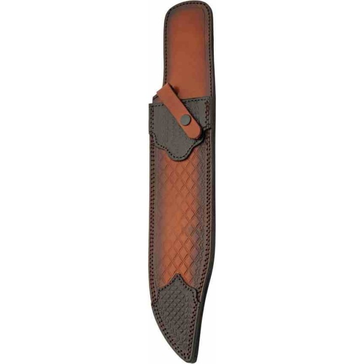 Couteau Rite Edge Monster Bowie Drop Point Lame Acier Inox Manche Cuir Etui Cuir PA203524 - Livraison Gratuite