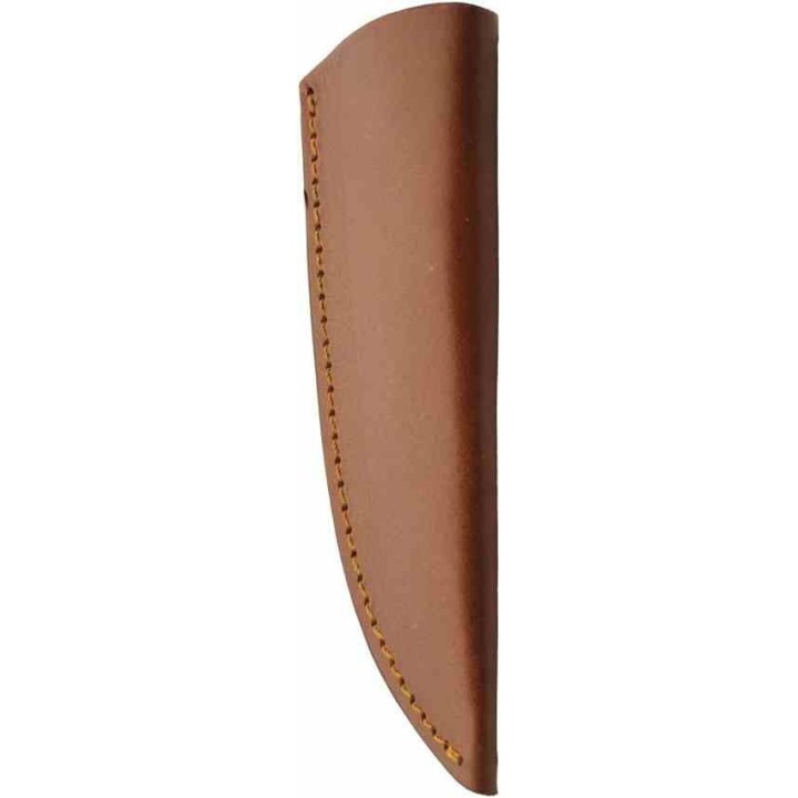 Couteau Bushcraft Survie Bowie Lame Acier Inox Manche Bois Etui CUir PA203513 - Livraison Gratuite