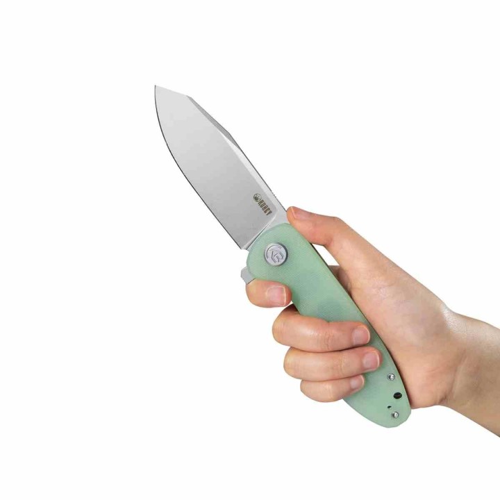 Couteau Kubey Master Chief Outdoor Jade Lame Acier AUS-10 Manche G10 IKBS Linerlock Clip KUB358C - Livraison Gratuite