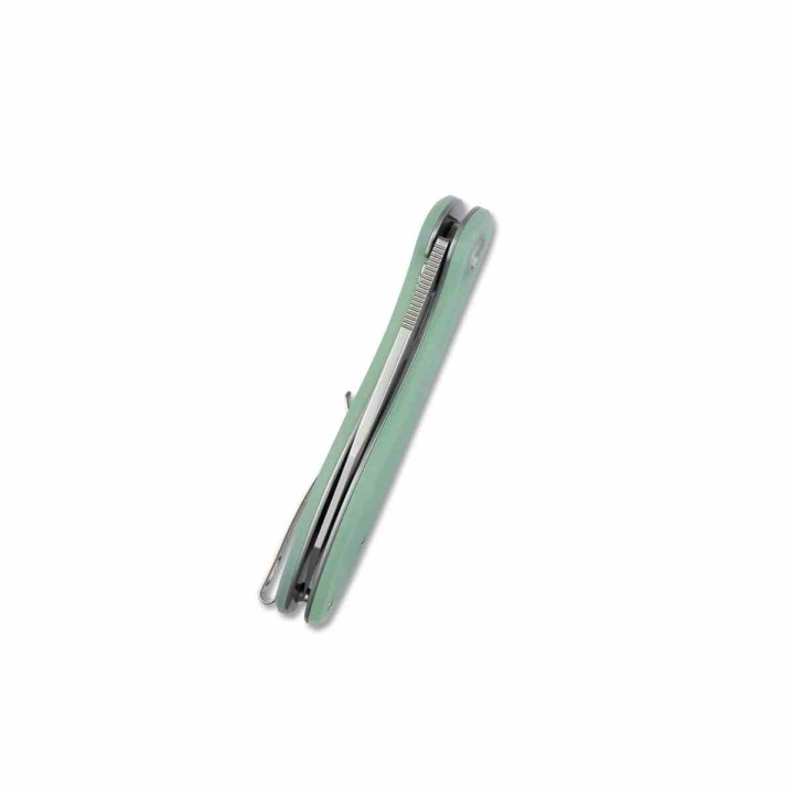 Couteau Kubey Master Chief Outdoor Jade Lame Acier AUS-10 Manche G10 IKBS Linerlock Clip KUB358C - Livraison Gratuite