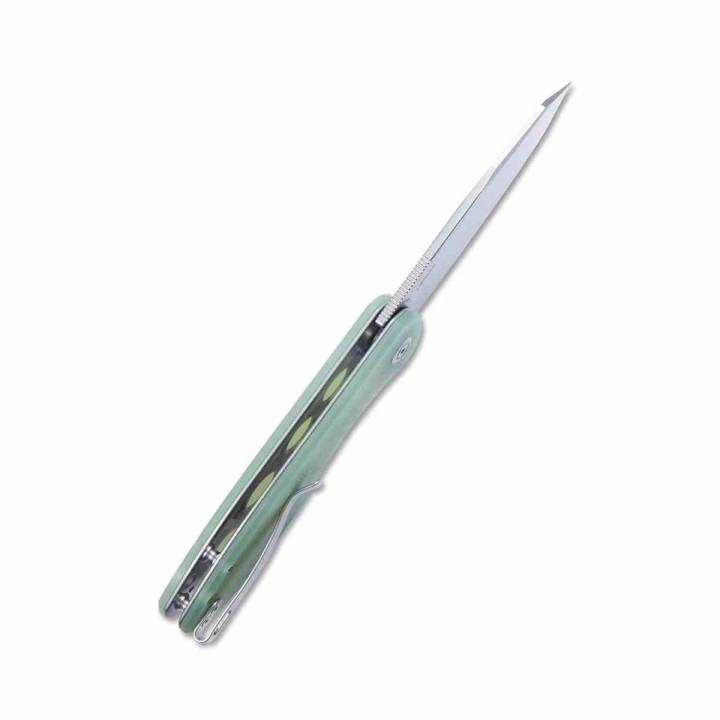 Couteau Kubey Master Chief Outdoor Jade Lame Acier AUS-10 Manche G10 IKBS Linerlock Clip KUB358C - Livraison Gratuite
