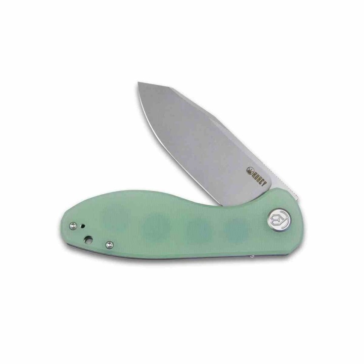 Couteau Kubey Master Chief Outdoor Jade Lame Acier AUS-10 Manche G10 IKBS Linerlock Clip KUB358C - Livraison Gratuite