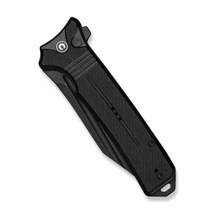 Couteau Pliant CIVIVI Neurohaptic Black Manche G10 Lame Acier Nitro-V IKBS Button Lock Clip CIVC230801 - Livraison Gratuite