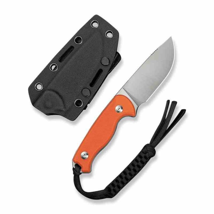 Couteau CIVIVI Timberbark Orange Manche G10 Lame Acier 14C28N Etui Kydex CIVC230942 - Livraison Gratuite