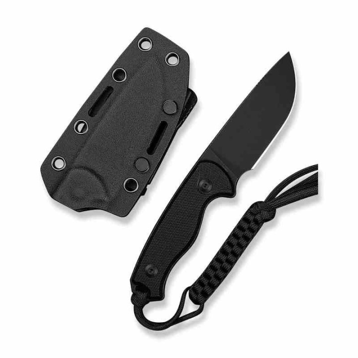 Couteau CIVIVI Timberbark Black Manche G10 Lame Acier 14C28N Etui Kydex CIVC230941 - Livraison Gratuite