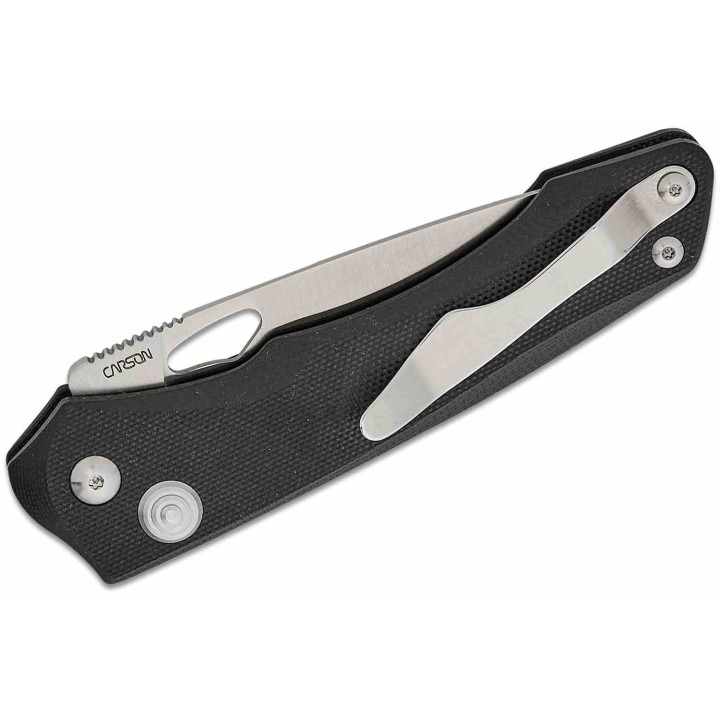 Couteau Real Steel Griffin Pro Black Lame Acier 14C28N Manche G10 Button Lock Clip IKBS RS7131BS - Livraison Gratuite
