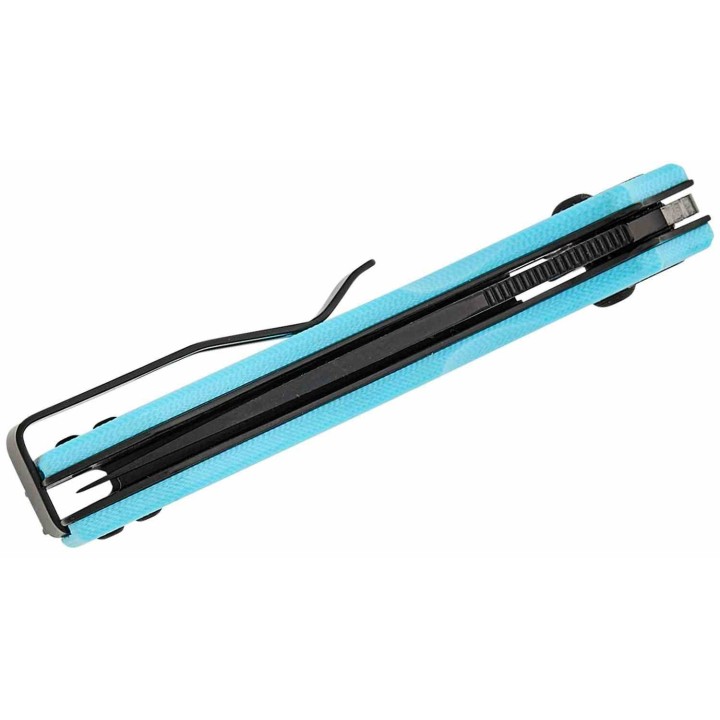 Couteau Real Steel Vis Blue Lame Acier 12C27N Manche G10 Crossbar Lock IKBS RS8051BB - Livraison Gratuite