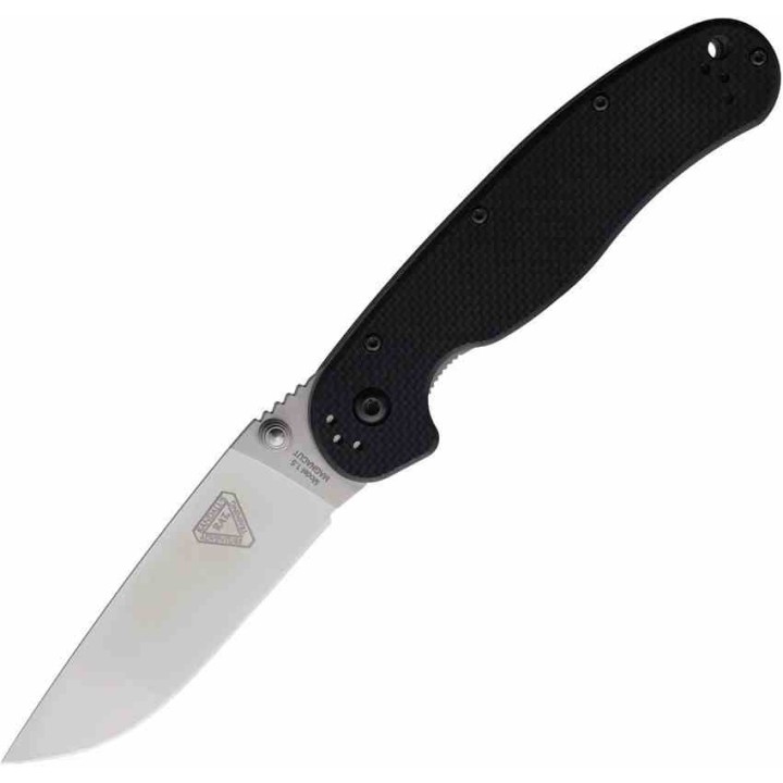Couteau Ontario RAT Model 1.5 Lame CPM MagnaCut Manche G-10 Noir Linerlock Clip ON8880 - Livraison Gratuite