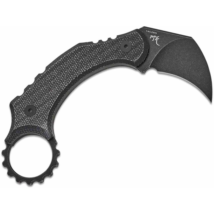 Couteau Vosteed Dirty Girl Black Karambit Lame Acier 14C28N Manche Micarta Etui Kydex VOSD0202 - Livraison Gratuite