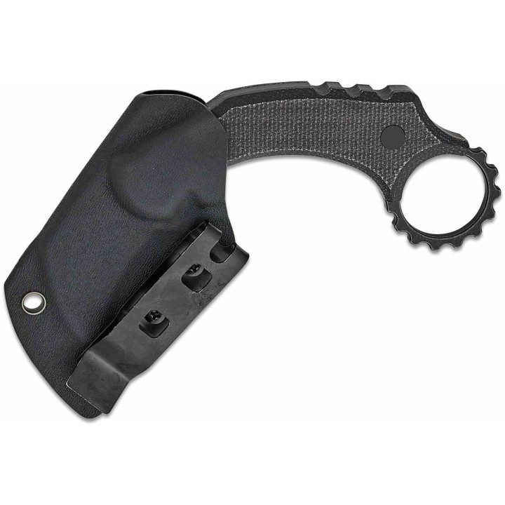 Couteau Vosteed Dirty Girl Black Karambit Lame Acier 14C28N Manche Micarta Etui Kydex VOSD0202 - Livraison Gratuite