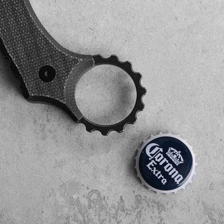 Couteau Vosteed Dirty Girl Black Karambit Lame Acier 14C28N Manche Micarta Etui Kydex VOSD0202 - Livraison Gratuite