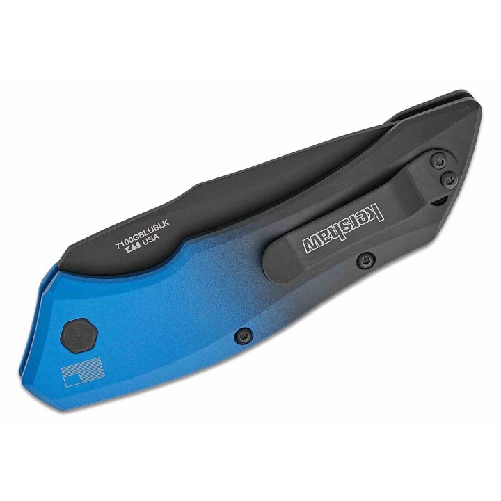 Couteau Automatique Kershaw Launch 1 Lame CPM MagnaCut Manche Alu Bleu/Noir USA KS7100GBLUBLK - Livraison Gratuite