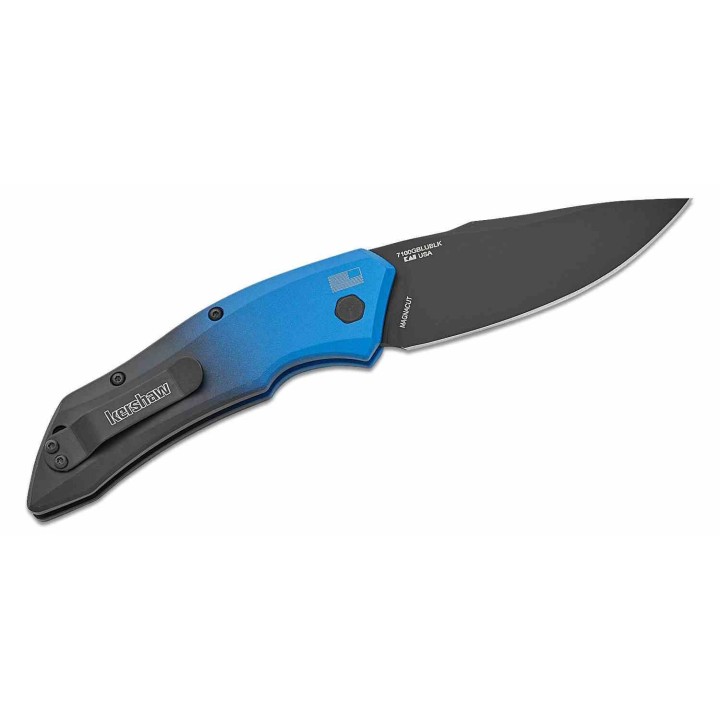 Couteau Automatique Kershaw Launch 1 Lame CPM MagnaCut Manche Alu Bleu/Noir USA KS7100GBLUBLK - Livraison Gratuite