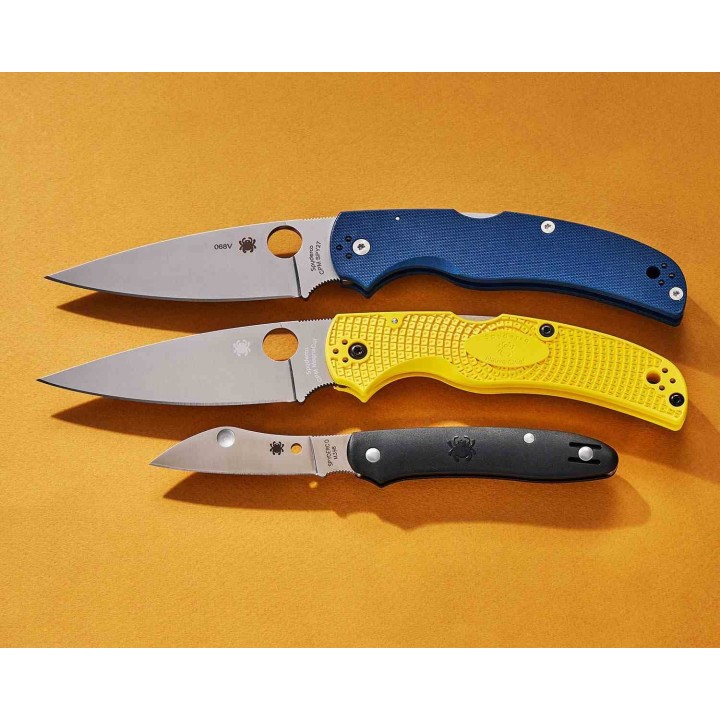 Couteau Spyderco Native Chief Lame Acier CPM-SPY27 Manche G10 Lockback Made USA SC244GPCBL - Livraison Gratuite 