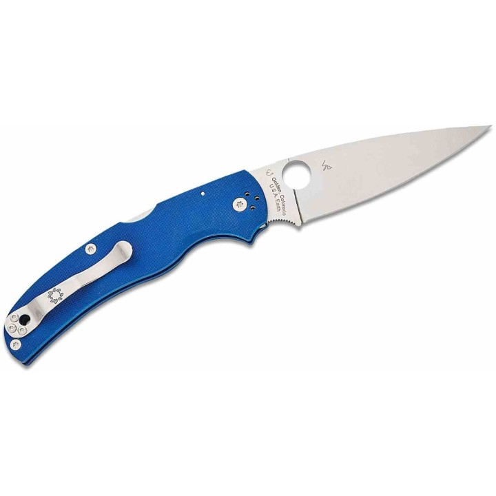 Couteau Spyderco Native Chief Lame Acier CPM-SPY27 Manche G10 Lockback Made USA SC244GPCBL - Livraison Gratuite 