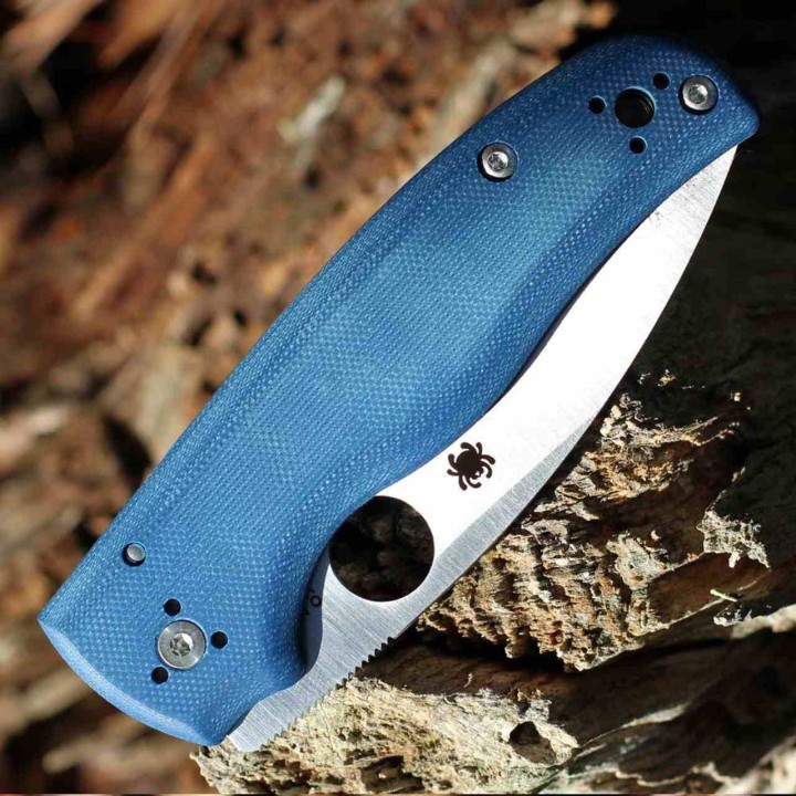 Couteau Spyderco Shaman Lame Acier CPM-SPY27 Manche G10 Clip Compression Lock USA SC229GPCBL - Livraison Gratuite