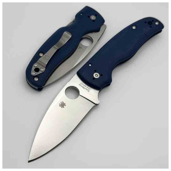 Couteau Spyderco Shaman Lame Acier CPM-SPY27 Manche G10 Clip Compression Lock USA SC229GPCBL - Livraison Gratuite