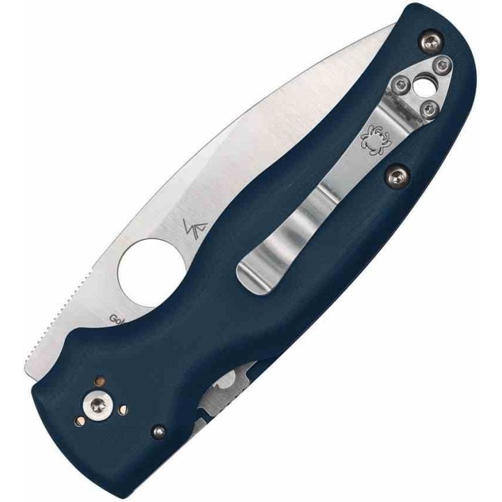 Couteau Spyderco Shaman Lame Acier CPM-SPY27 Manche G10 Clip Compression Lock USA SC229GPCBL - Livraison Gratuite